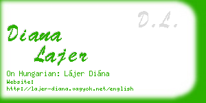 diana lajer business card