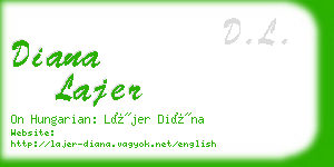 diana lajer business card